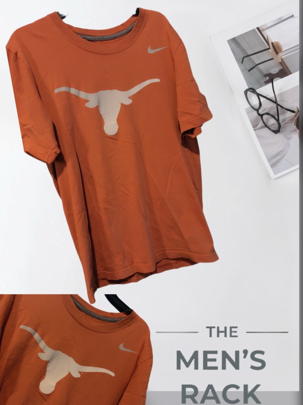 Nike Men’s Orange Short Sleeve Longhorn Logo Tee